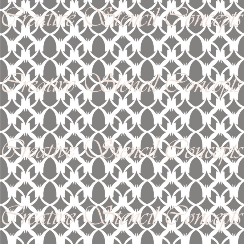 Intricate Lace Decorative Stencil MULTIPLE SIZES AVAILABLE on