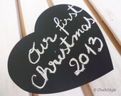 Christmas Chalkboard, Wedding, Photo Prop Chalk Board Sign for Newly Weds Baby Pictures Maternity Prop Our First Christmas Il_170x135