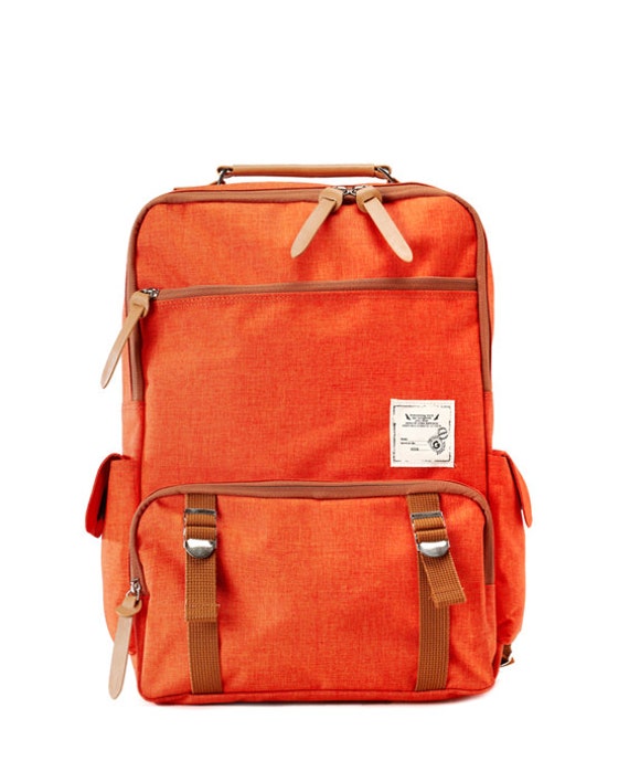 Back to school Backpack Orange by BagDoRi on Etsy