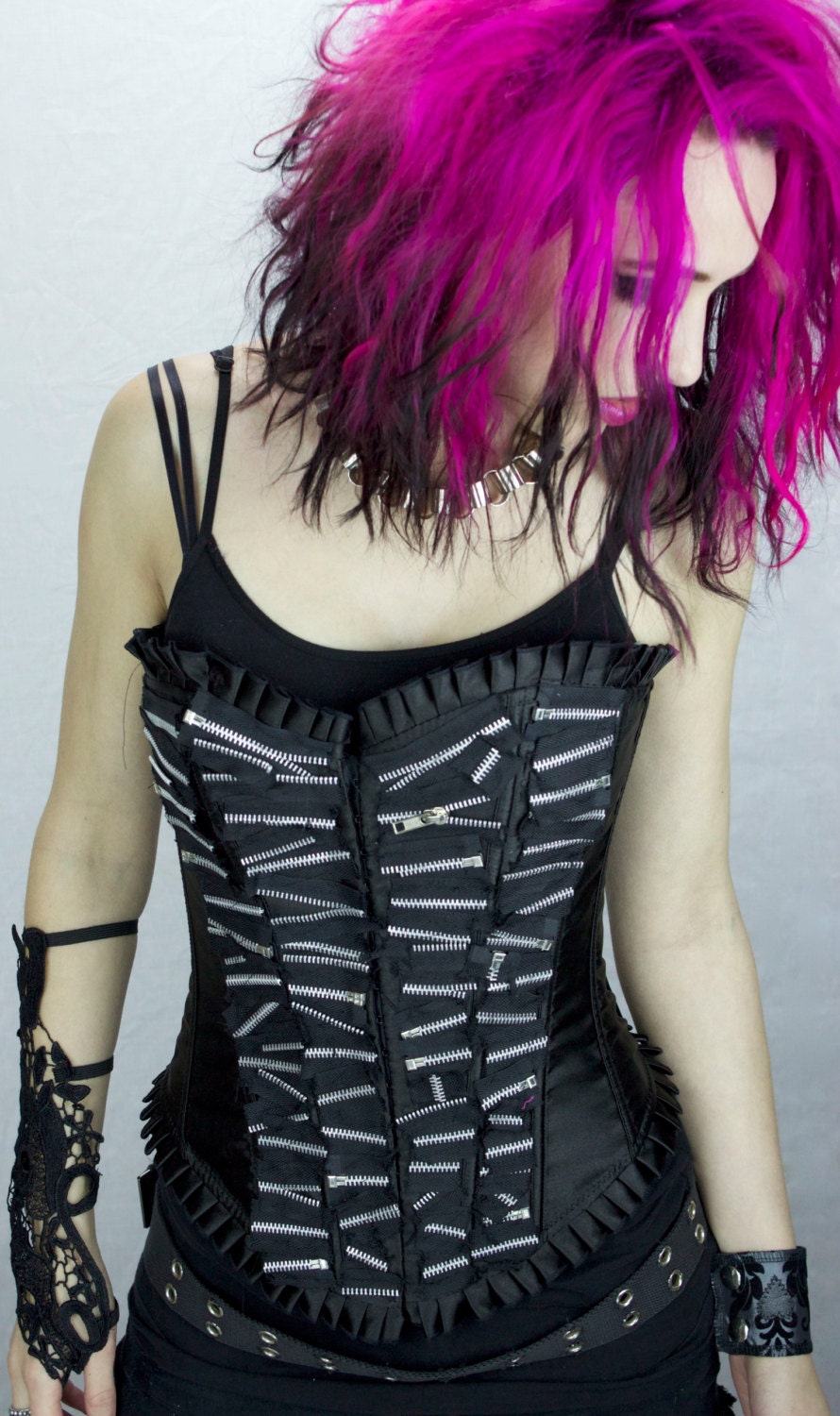 ON SALE: Handmade Zipper Corset