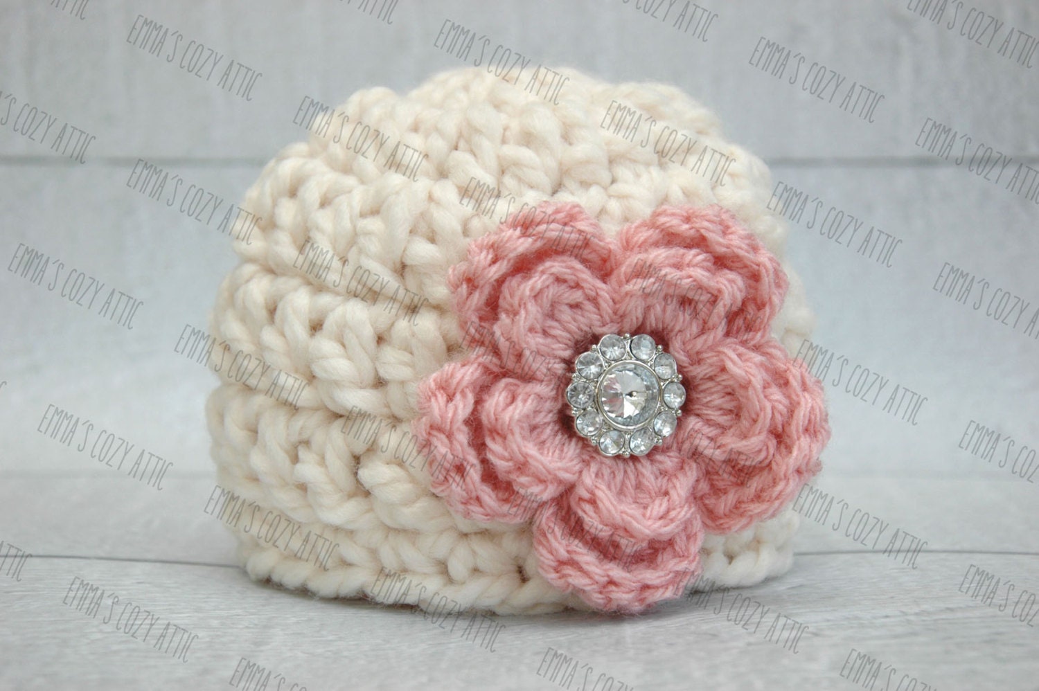 Newborn girl hat and leg warmers set baby girl by emmascozyattic