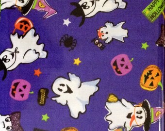 Trick or Treat - Purple Halloween Fabric - Fat Quarter Cut - Halloween Fabric - A E Nathan CO Fabric.