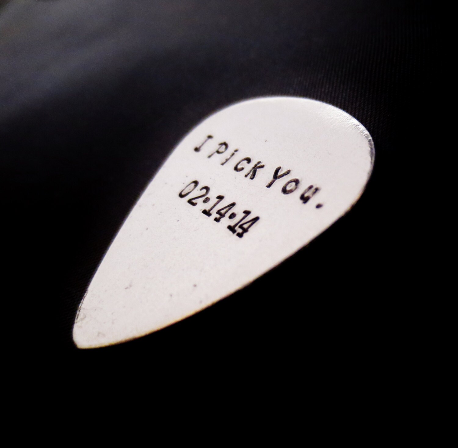 Personalized Guitar Pick Keychain Men Husband Boyfriend