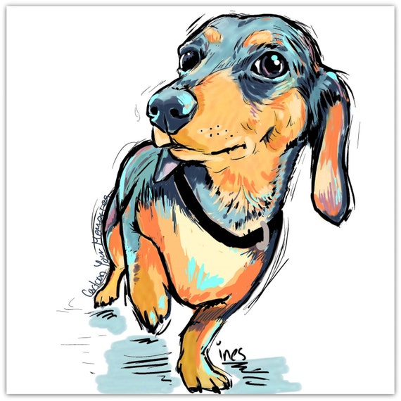 Dachshunds art print