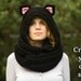 CROCHET PATTERN Cat Scarf, Scoodie, Hooded Scarf with Cat Ears, Animal Scarf, Instant Download