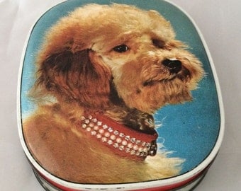 Poodle sweet tin - Edward Sharp vintage 1950s