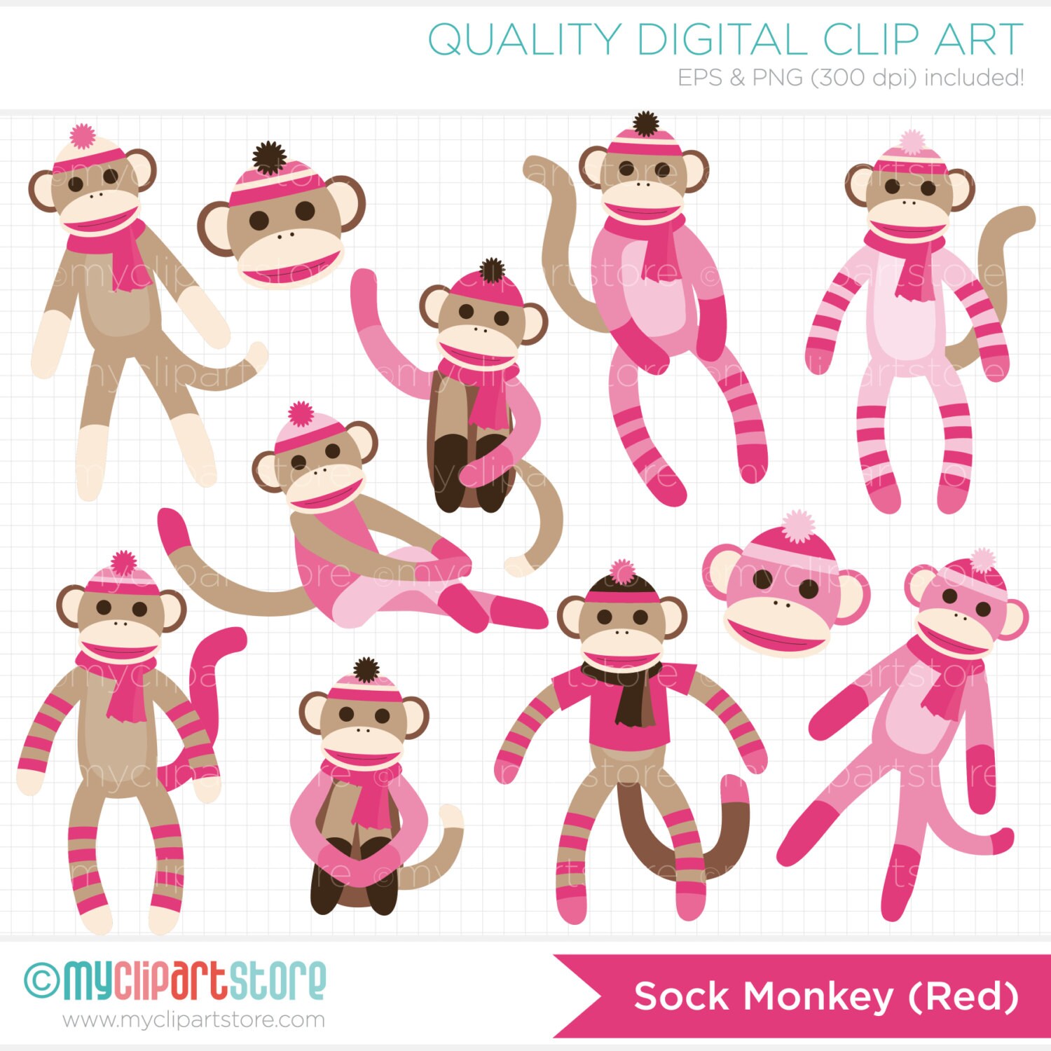 sock monkey clip art - photo #31