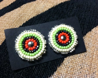 beaded native earrings american