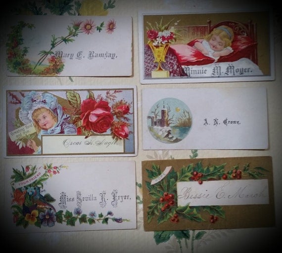 Gorgeous Antique Victorian Calling Cards Lot No.1