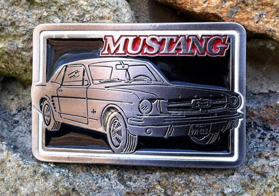 Metal ford mustang belt buckle #9