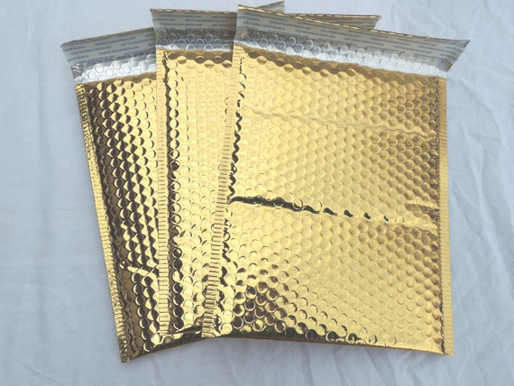 40 Gold Metallic large 8.5x12 Bubble Mailers by wrappingmeup