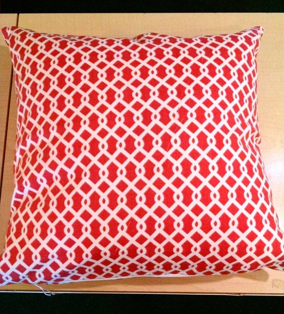 18 x 18 Pillow Cover-Waverly Trellis coral by EdwardJohnHomeDecor