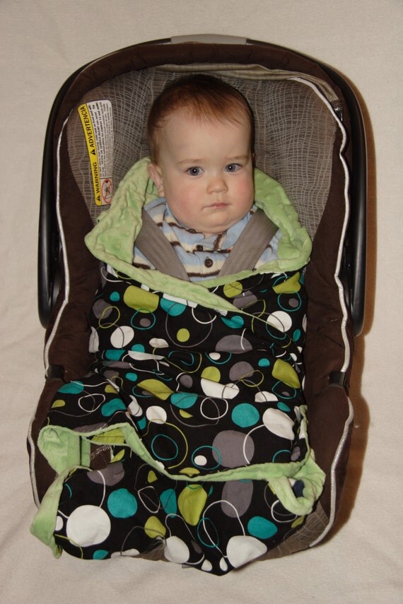 Items similar to Car Seat Blanket Wraps Under Baby and Won't Fall Off