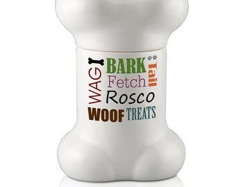 Personalized Dog Treat Jar