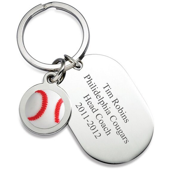Personalized Baseball Keychain