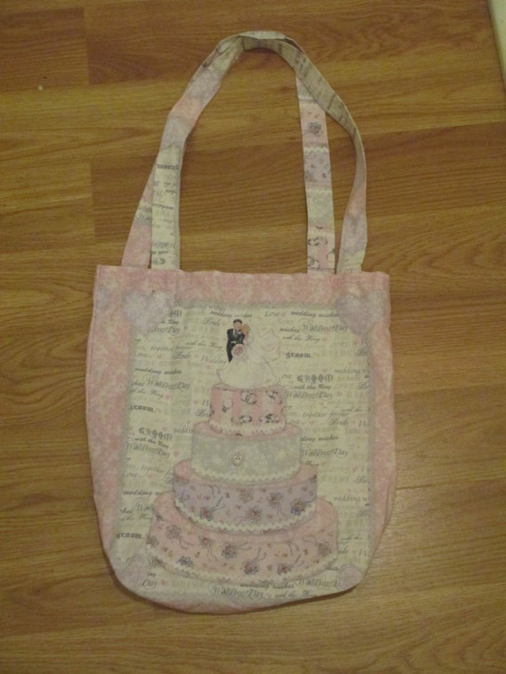 reusable small tote bag wedding themed by PreppyLittleThings