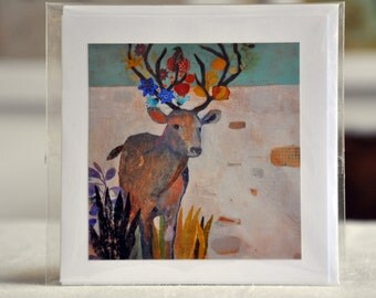 What Are You Thinking About? / Greeting Card with envelope (5x5")