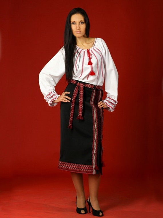 Ukrainian vyshyvanka. Ethnic clothes. Traditional Blouse