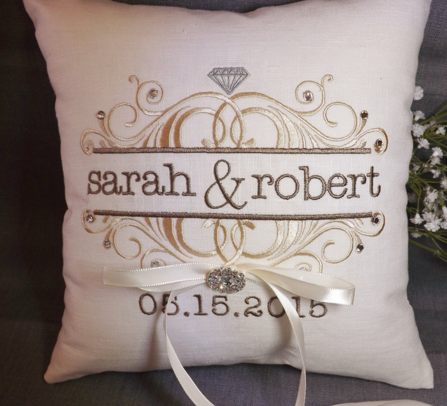 Ring Bearer Pillow personalized ring bearer pillow