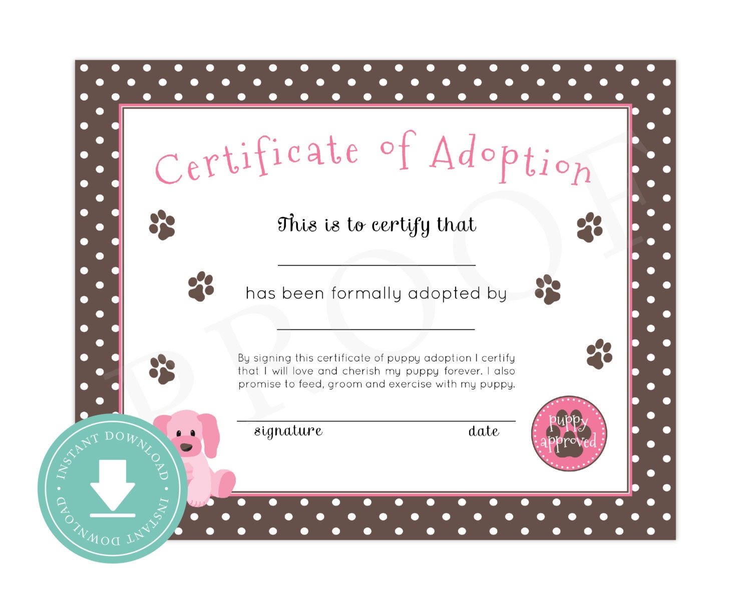 Sassy printable adoption certificate Tristan Website