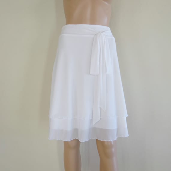 White Bridesmaid Skirt. White Evening Skirt. Short Party