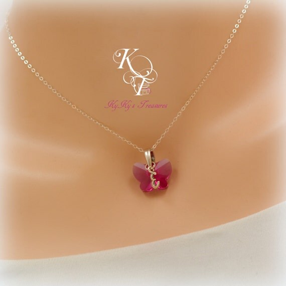 Butterfly Necklace Little Girl Necklaces by KyKysTreasuresLLC