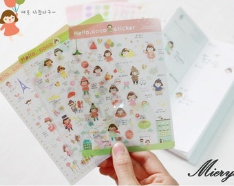 items similar to 1 set simple life pvc korean stickers deco