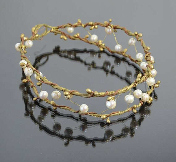 Boho Princess Viking Crown bridal pearl crownbridal tiara