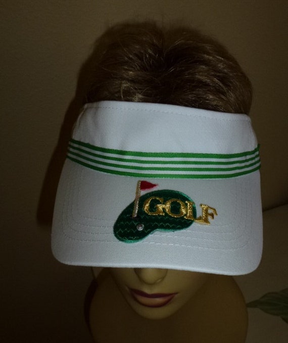 Items similar to Golf White Sun Visor with Velcro Back, Ladies White