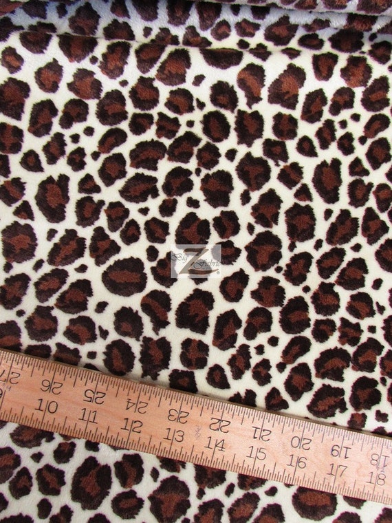 Minky Baby Soft Animal Print Fabric Leopard by BigZFabric on Etsy