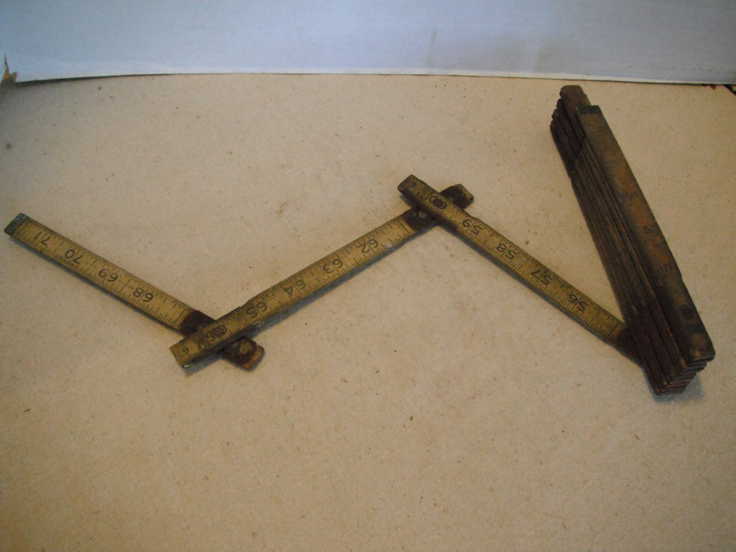 Vintage 6 Ft Folding Wooden Tape Measure   Il Fullxfull.645500094 K9gc 