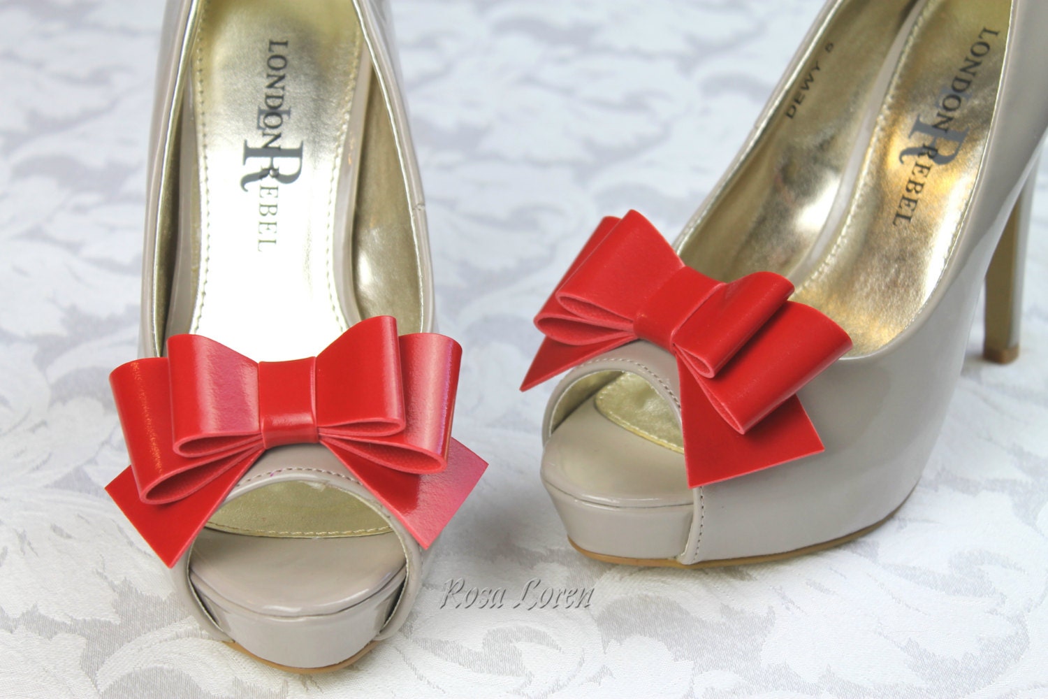 Red Vinyl Shoe Bow Clips Red Clip on Shoe Bows Red Bow Shoe Red Vinyl Shoe Bow Clips Red Clip on Shoe Bows Red Bow Shoe