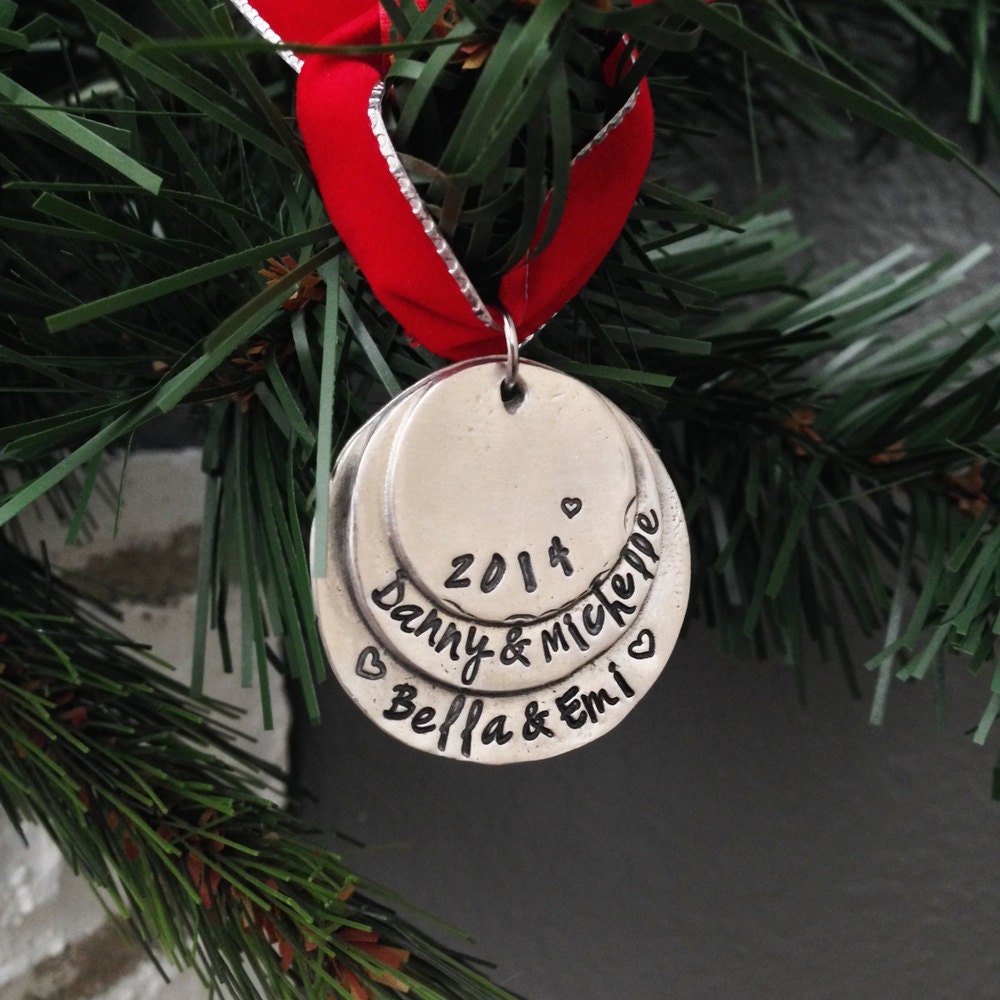 Family Christmas Ornament Pewter Ornament Christmas