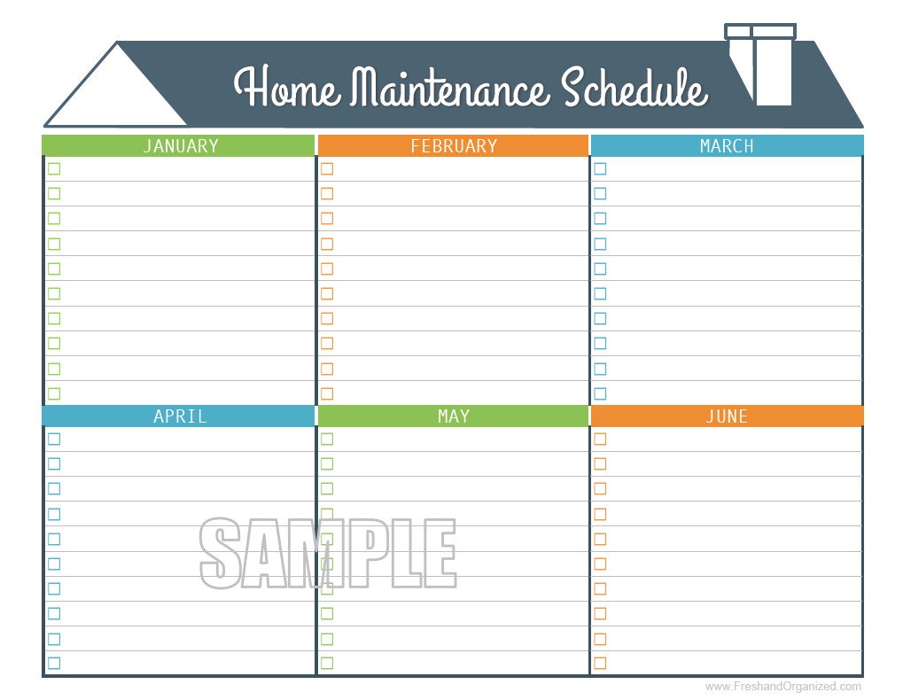 home maintenance list