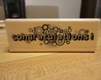 Inkadinkado Congratulations Rubber Stamp