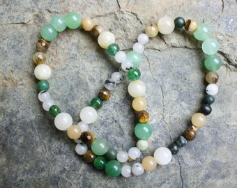 His and Hers, Stretch Beaded Bracel et, Daily Intention Mala, Yoga ...