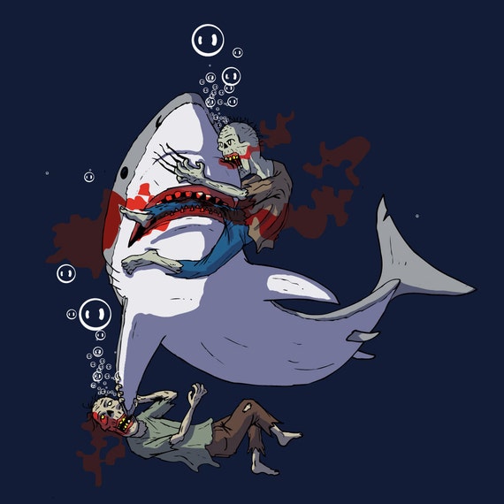 Sharks VS Zombies Tshirt