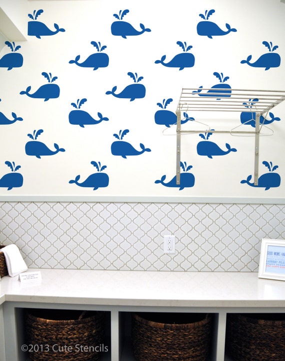 Whale Wall Stencil Reusable