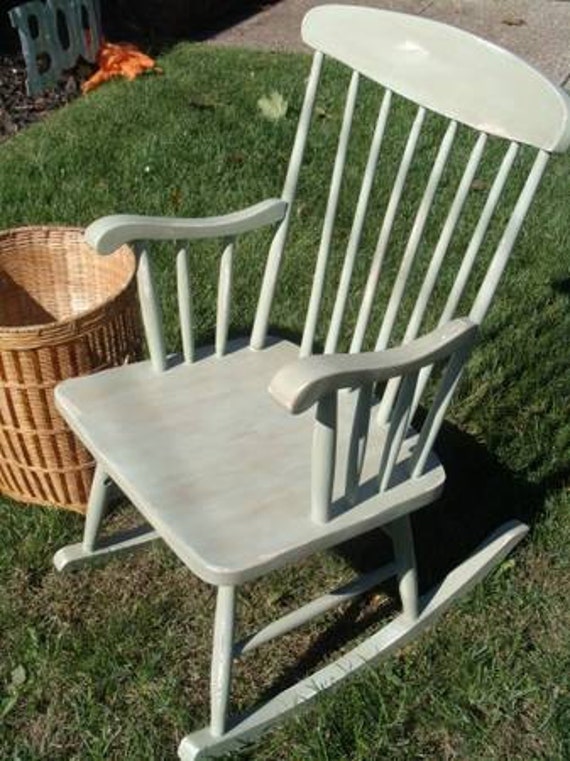 SALE Vintage Shabby Chic Painted Rocker Rocking Chair