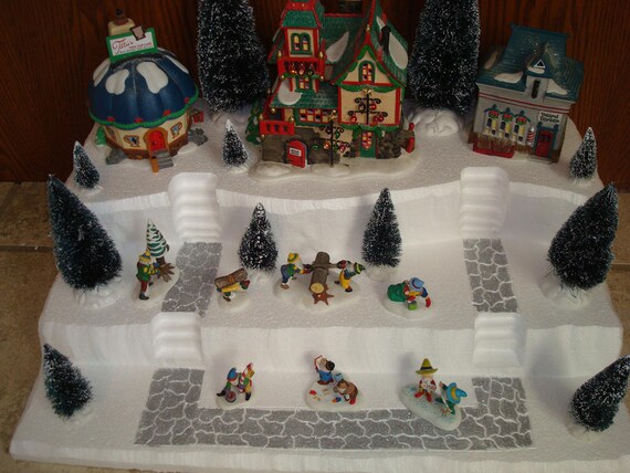 dept56 lemax dickens snow village cic village display base dept56 lemax dickens snow village cic village display base