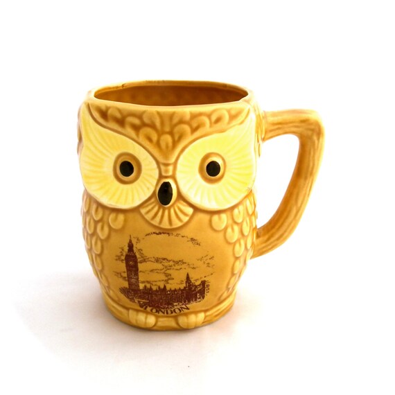 Novelty London Owl Mug Kitsch Owl Mug Porcelain Owl Ceramic