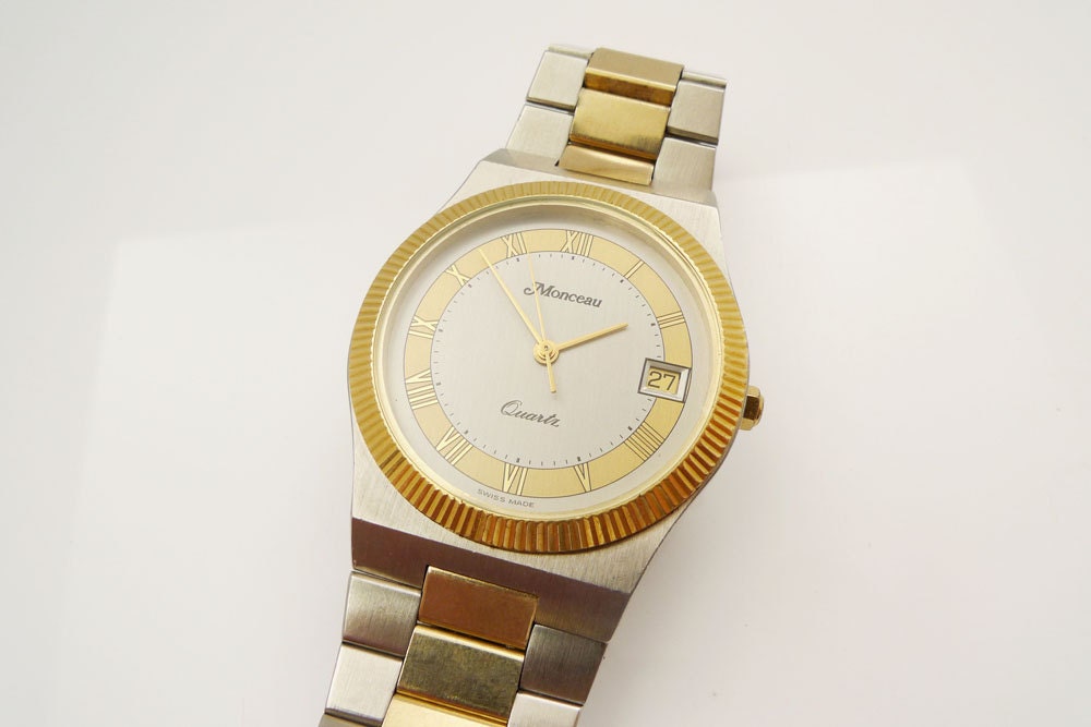 Monceau Men's Watch 1980's Swiss 7 Jewel Quartz