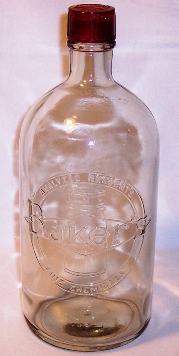 Vintage Baker's Analyzed Reagents Fine Chemicals bottle