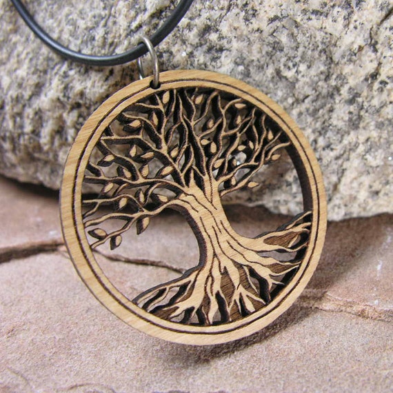 Items similar to Tree of Life Pendant Sustainable Wood Jewelry Medium