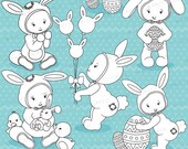 80% OFF SALE easter babies digital stamp commercial use, vector graphics, digital stamp, digital images - DS645 Il_170x135