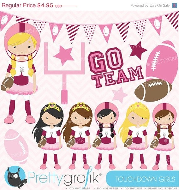 40% OFF SALE football and tutus clipart commercial use, vector graphics, digital clip art, digital images - CL578 Il_570xn