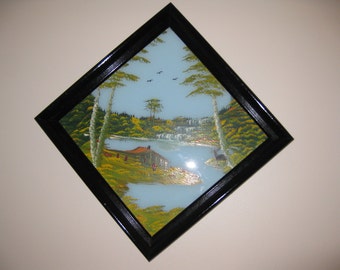 ANTIQUE PAINTING on GLASS