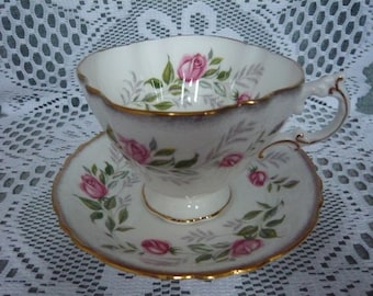 Vintage PARAGON Cup and Saucer Quatrefoil Shaped 1957 to 1960s