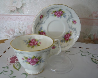 Vintage Royal Albert TRANQUILITY Cup and Saucer circa 1980s