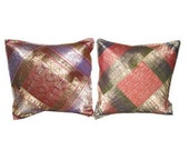 Vinatge Silk Cushion Cover Indian Decor Pillow Case